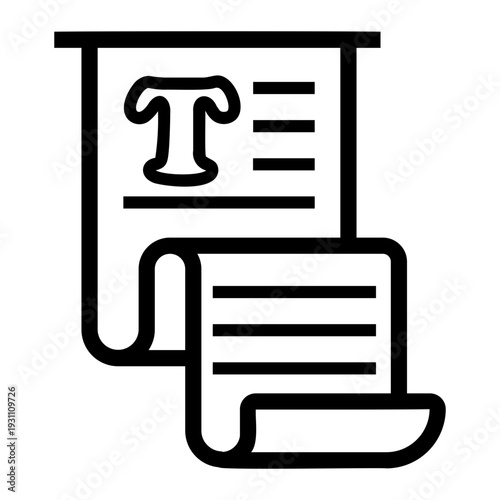 copywriting Line Icon