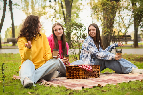 Happy teenage girls with cu...
