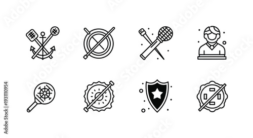 Security Icons Set Line Style 1.