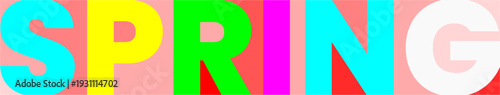 SPRING vector illustration of a colorful background