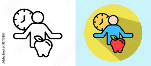 Healthy Habits lineisometric icon