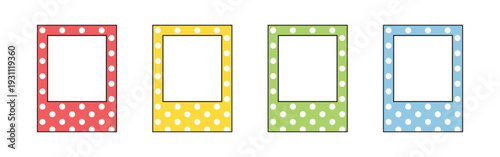 Vector Postcard Frame In Multiple Color Design