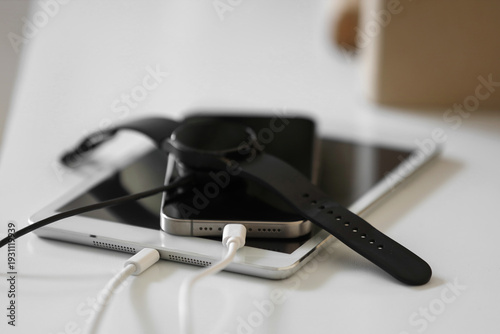 Modern tablet with mobile p...