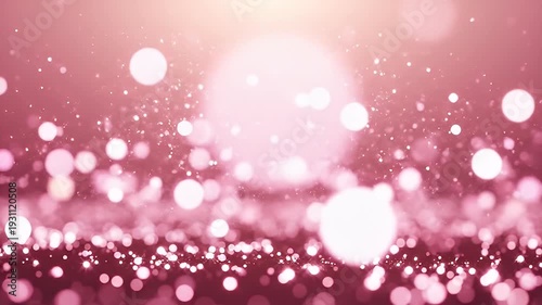 Beautiful Pink Bokeh Lights Floating Abstract Background.