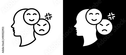 Human Emotion whiteblack icon