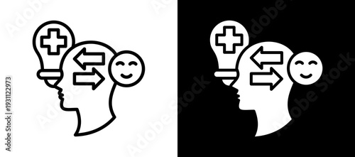 Positive Behavior whiteblack icon