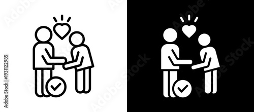 Good Manners whiteblack icon