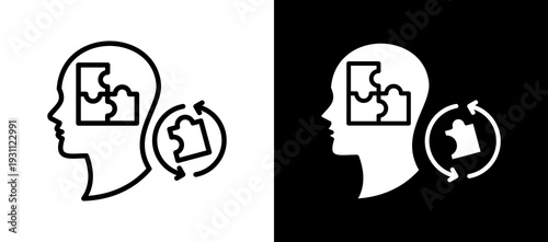 Behavior Change whiteblack icon