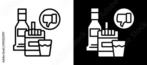 Bad Habits whiteblack icon