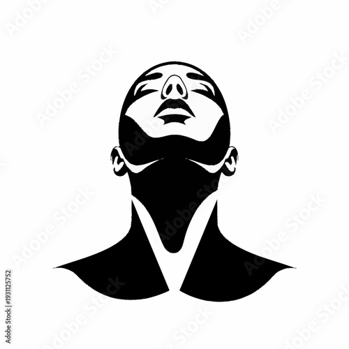 Man with Beard and Mustache Illustration.