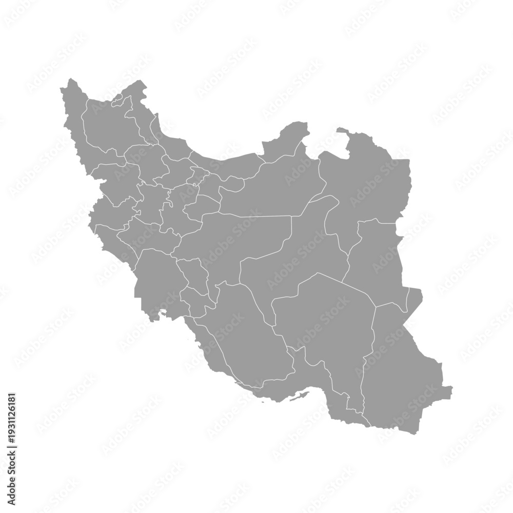 Fototapeta premium Iran map on white background. vector illustration