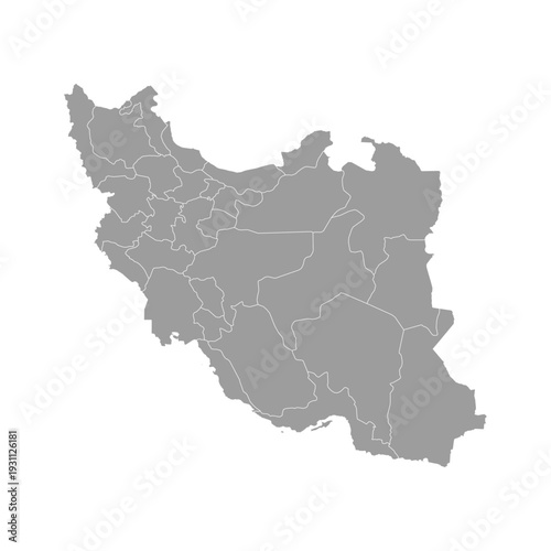 Iran map on white background. vector illustration