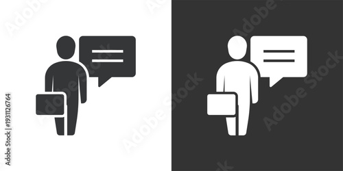 Business Consultant icon. Solid glyph series icon