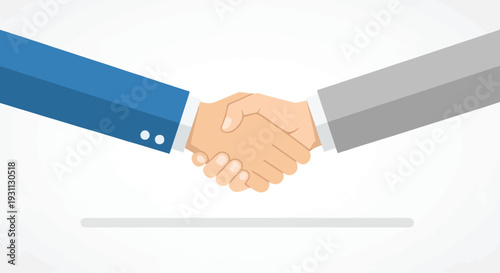 Two Hands Shaking in Business Attire.