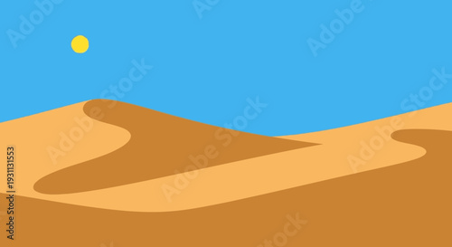 Desert Sand Dunes Landscape Scene Nature.