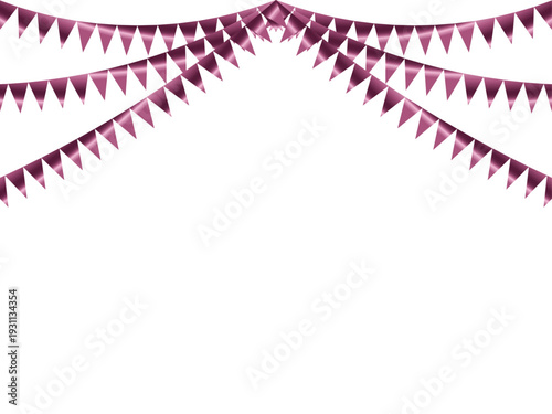 ガーランド三角、曲線、3ピンクF1