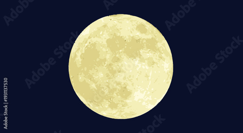 Full Moon with Crater Details Visible.