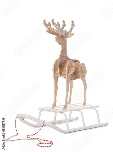 Wooden reindeer decoration ...