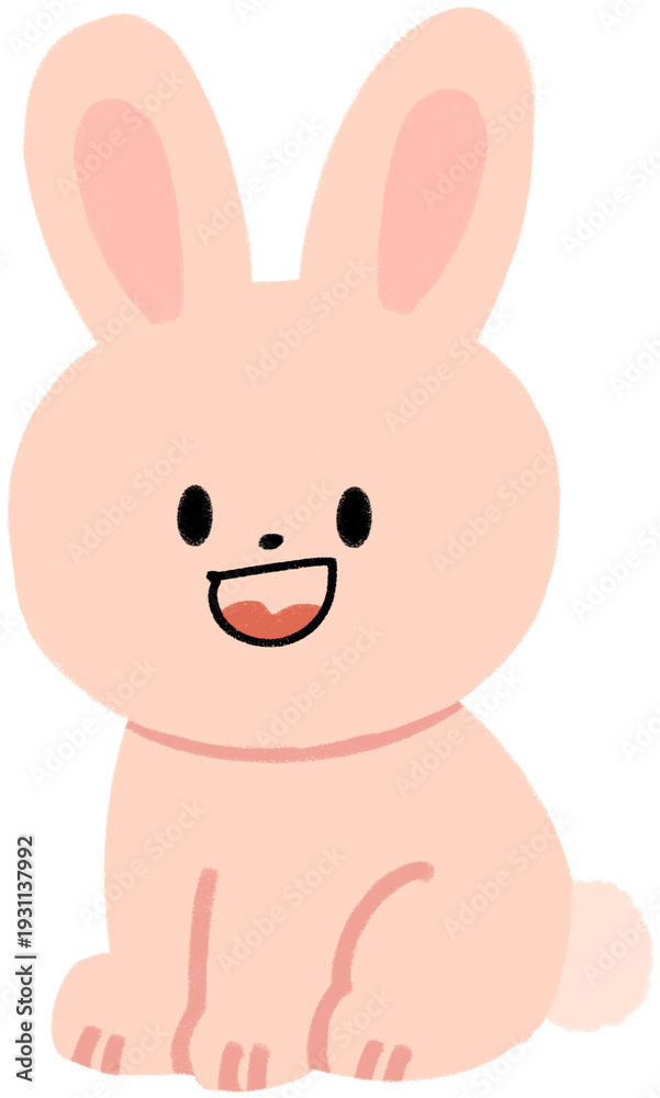 Obraz premium Cute Rabbit Expression Set Emotion Character Collection