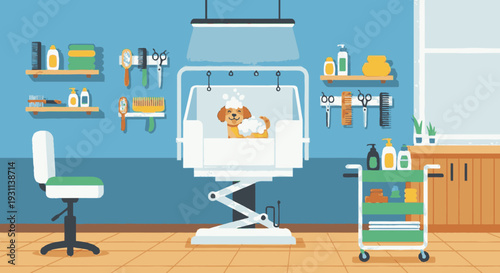 Hospital Nursery with Infant Care Equipment.