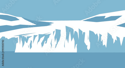 Iceberg Floating in Ocean Waters.