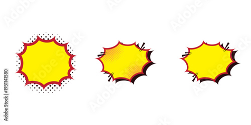 Speech Bubble Set Comic Style, Vector Illustration