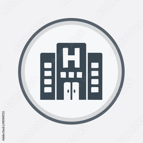 ホテル施設を表す建物アイコン