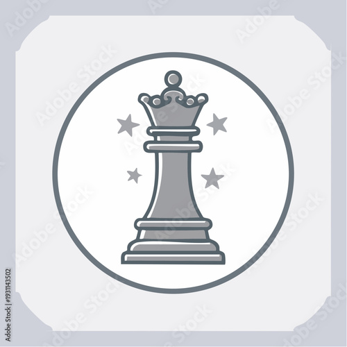 戦略を象徴するチェスのキングアイコン