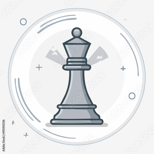 戦略を象徴するチェスのキングアイコン