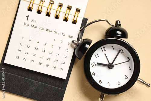 Calendar with alarm clock o...