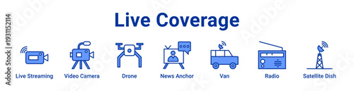 -Live Coverage Icon Banner blue color