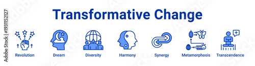 -Transformative Change Icon Banner blue color