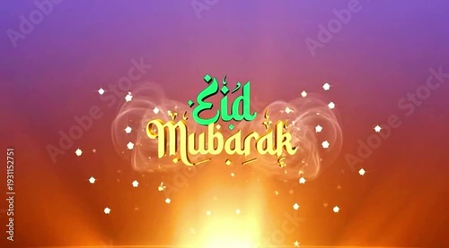 Wallpaper Mural A vibrant video celebrating Eid Mubarak with a beautiful colorful background Torontodigital.ca