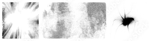 Artistic halftone gradients, dot based textures, abstract forms, graphic design elements, vector, visual noise, stylized abstraction.