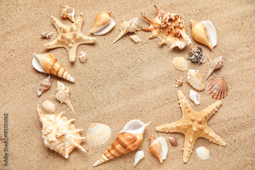 Frame made of different sea...