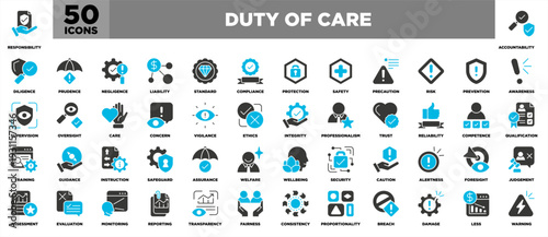 Duty Of Care Icon Sheet Glyph Color