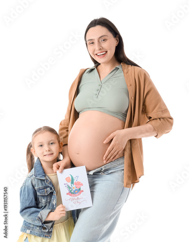Happy pregnant woman and he...