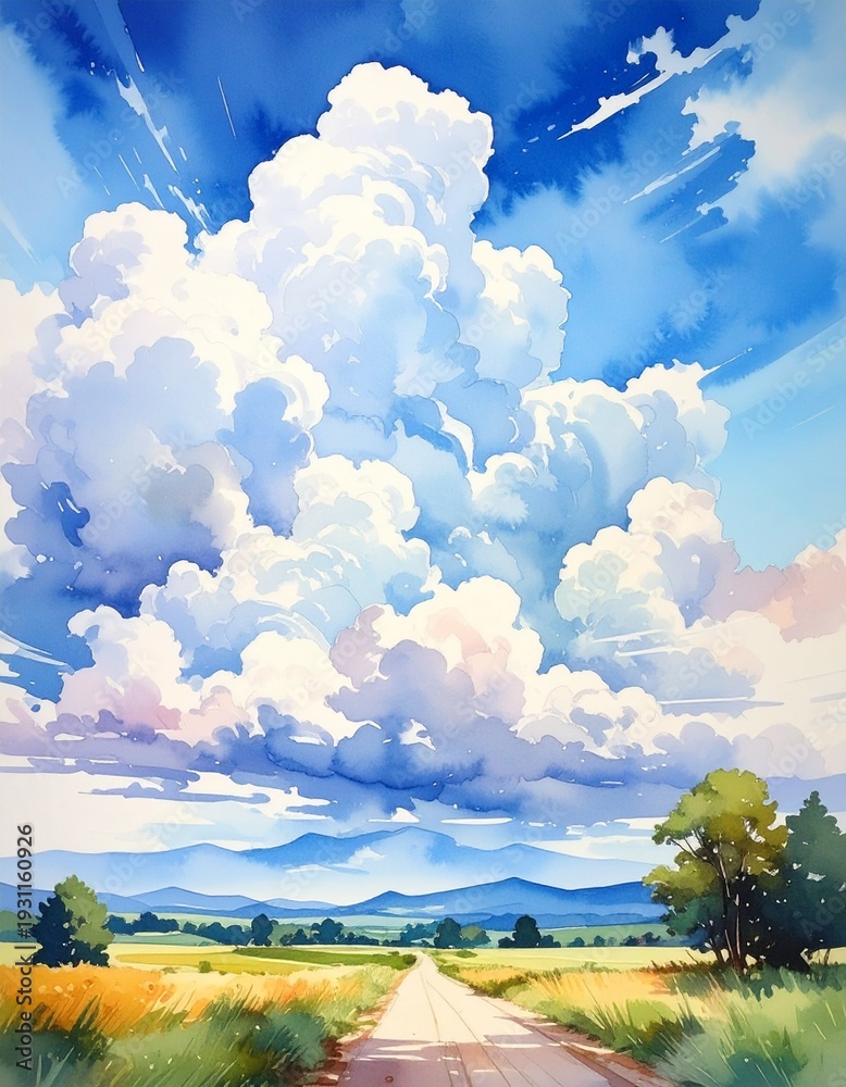 Fototapeta premium Blue sky with clouds