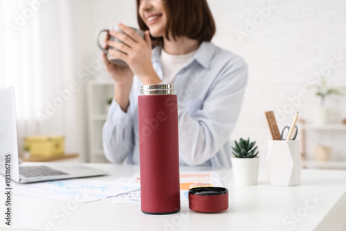 Young businesswoman with mo...