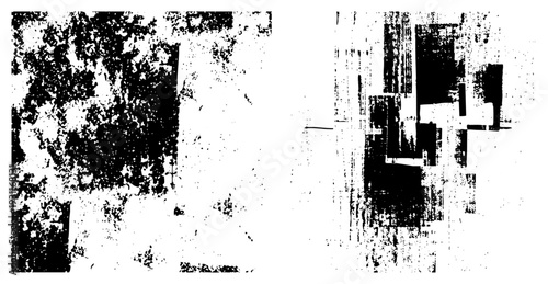 High contrast abstract art featuring fragmented black shapes against white, digital glitch texture, minimalist graphic design, vector art piece.