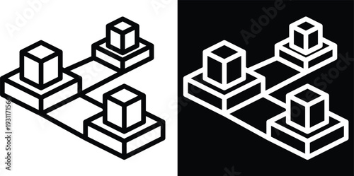 foundation Two-tone version in black and white background