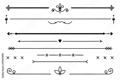 Page decoration rules silhouette vector illustration isolated on white background