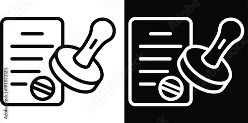 permit Two-tone version in black and white background