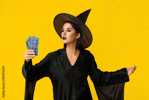 Beautiful young witch with ...