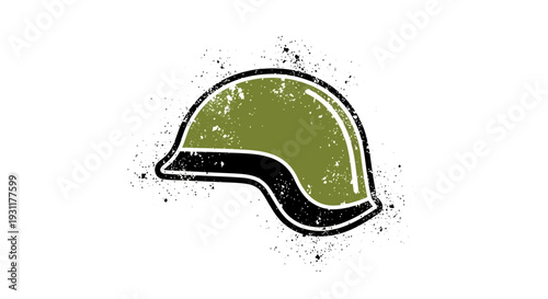 Grunge Military Helmet Icon