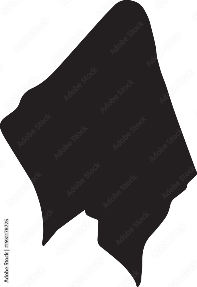Obraz premium Simple towel silhouette showing rectangular cloth hanging or folded neatly.