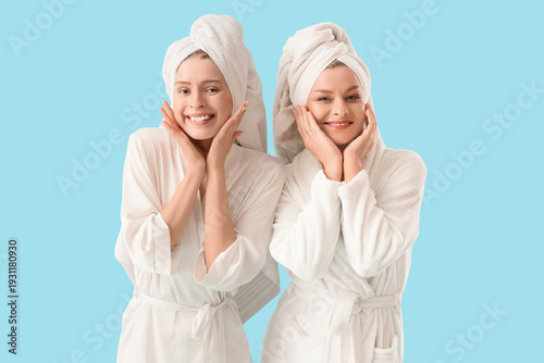 Happy young woman and her m...