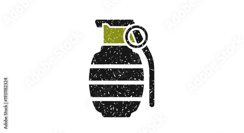 Grenade icon on white background