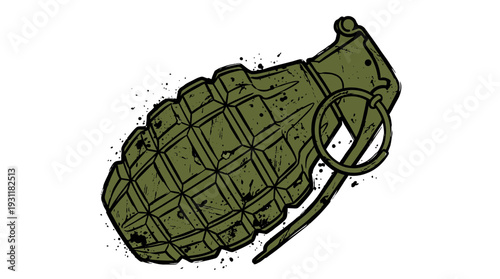 Military Grenade Illustration