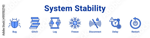 System Stability icon Banner and collection